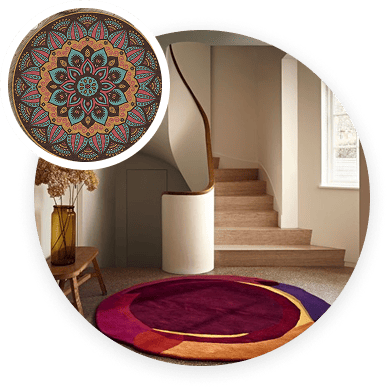 Exclusive round carpet Dubai