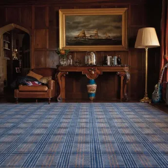 Blue cut Pile Carpets